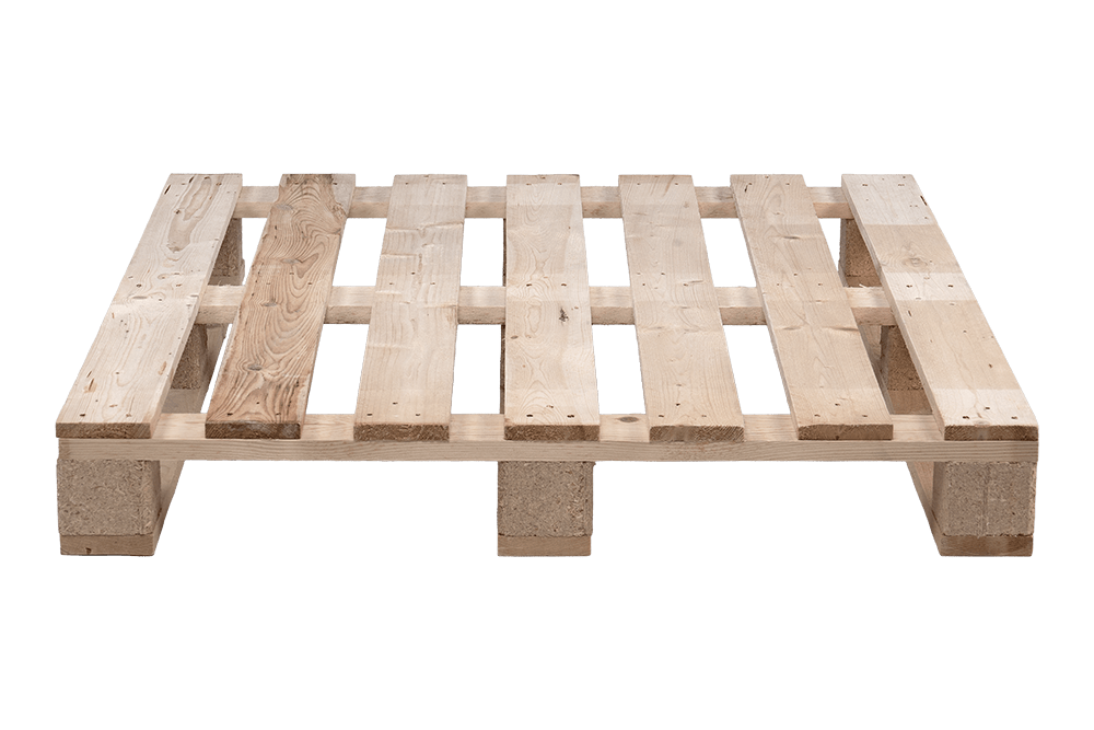 Einwegpalette gebraucht 1000x1200 mm, 7 Deckbretter