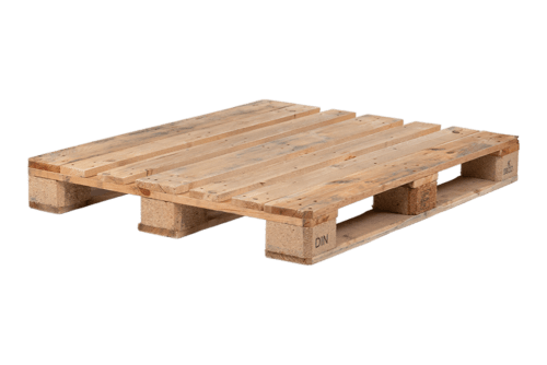 DIN Einwegpalette gebraucht 1000x1200 mm, 7 Deckbretter