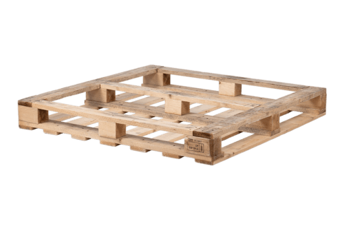 Einwegpalette, 1100 x 1100 mm mit Bodenrahmen